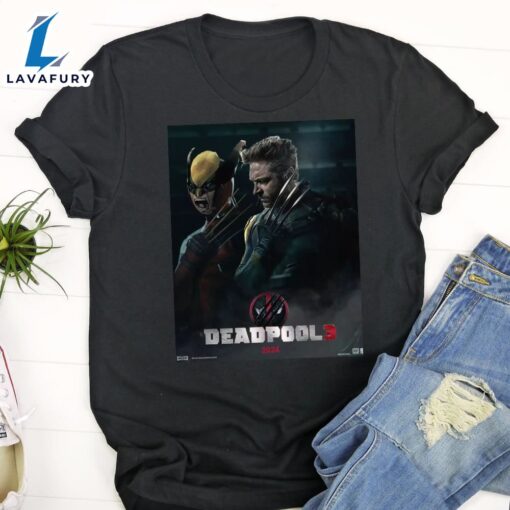 Deadpool And Wolverine 2024 Deadpool3 Poster Black T-Shirt