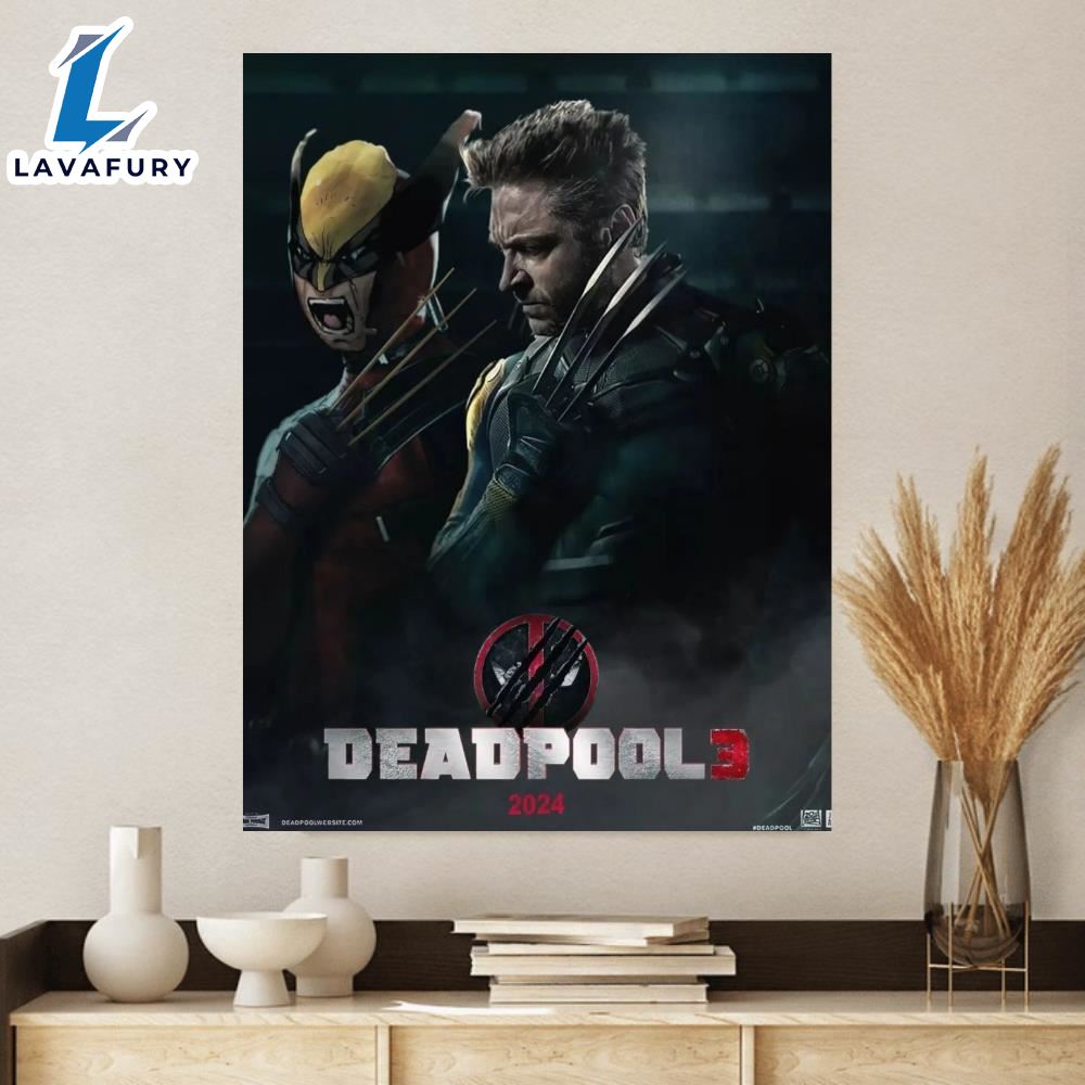 Deadpool And Wolverine 2024 Deadpool3 Poster Canvas Lavafury