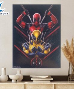 Deadpool And Wolverine 2024 Marvel Movie Canvas Poster