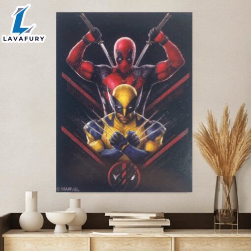 Deadpool And Wolverine 2024 Marvel Movie Canvas Poster