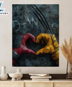 Deadpool And Wolverine Poster Marvel 2024 Canvas