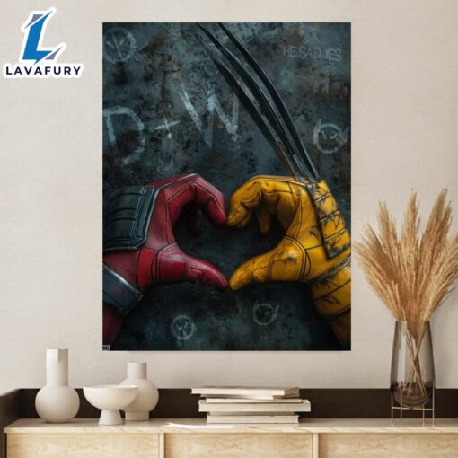 Deadpool And Wolverine Poster Marvel 2024 Canvas