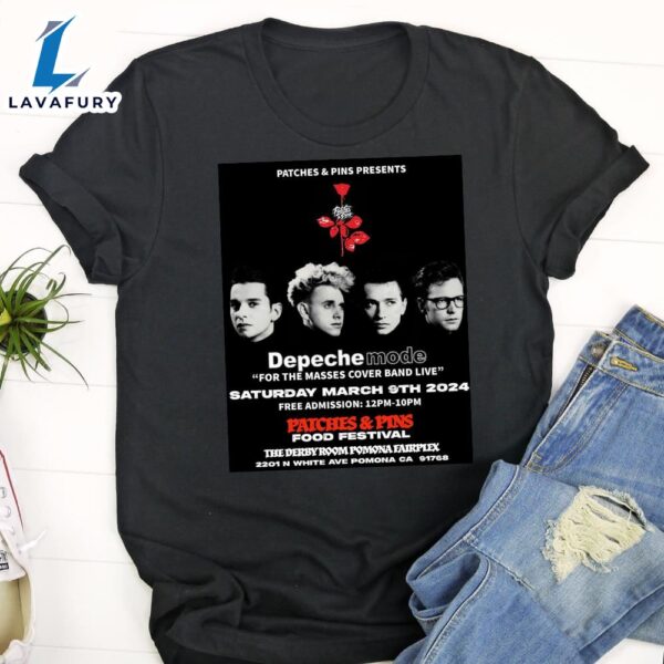 Depeche Mode & The Cure Cover Bands Live Los Angeles Mar 9, 2024 T-Shirt