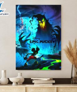 Disney Epic Mickey 2024 Poster Canvas
