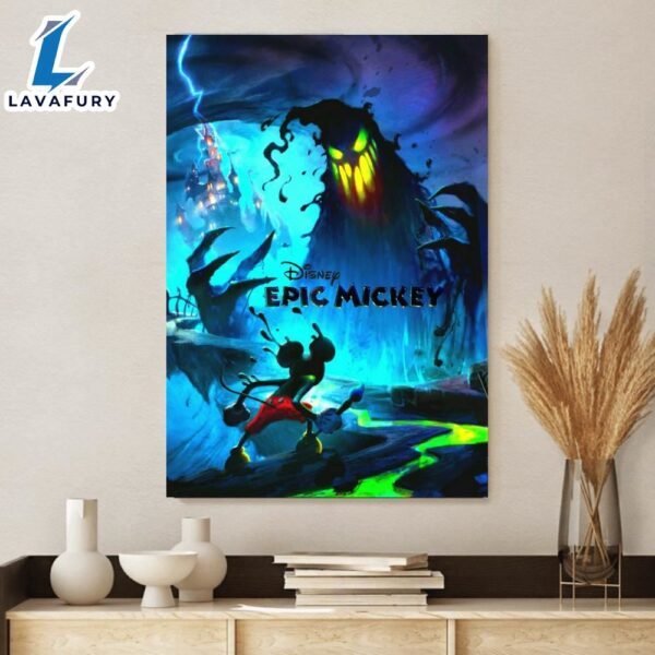 Disney Epic Mickey 2024 Poster Canvas