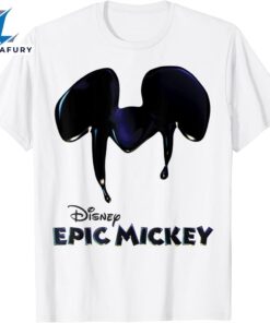 Disney Epic Mickey Dark Paint Drip Logo T-Shirt