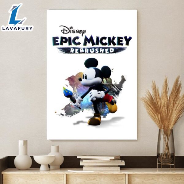 Disney Epic Mickey Rebrushed 2024 Poster Canvas