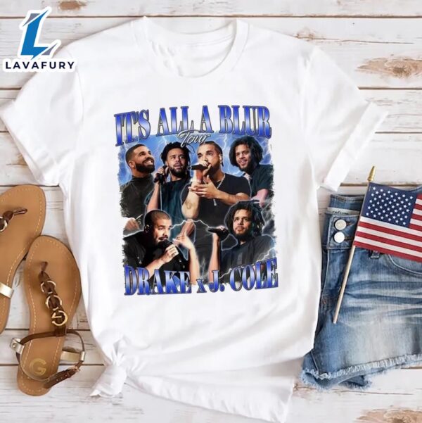 Drake And J Cole Bootleg T-Shirt, Drake J Cole It’s All Blur Tour 2024 Shirt