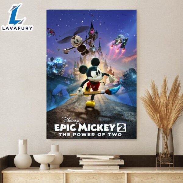 Epic Mickey 2 The Power Of Two Disney Poster Canvas