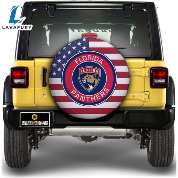 Florida Panthers Spare Tire Covers Custom US Flag Style