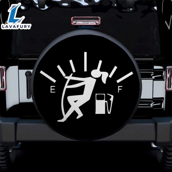 Funny Gas Guage Girl Vinyl Decal Sticker Car Spare Tire Covers Gift For Campers