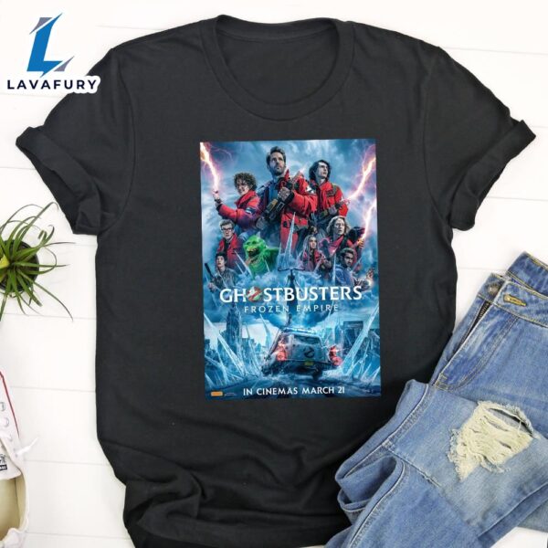 Ghostbusters Frozen Empire 2024 Teaser Movie Poster Unisex T-Shirt