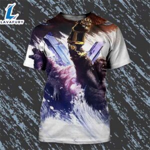 Godzilla X Kong 2024 The New Empire New International Textless Poster All Over Print Shirt