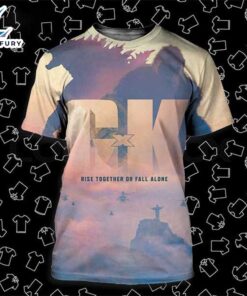Godzilla X Kong 2024 The New Empire Official Poster Rise Together Or Fall Alone All Over Print Shirt