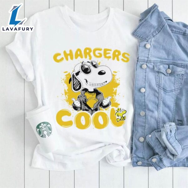 Happy Snoopy Cartoon Los Angeles Chargers Cool Logo 2024 Shirt