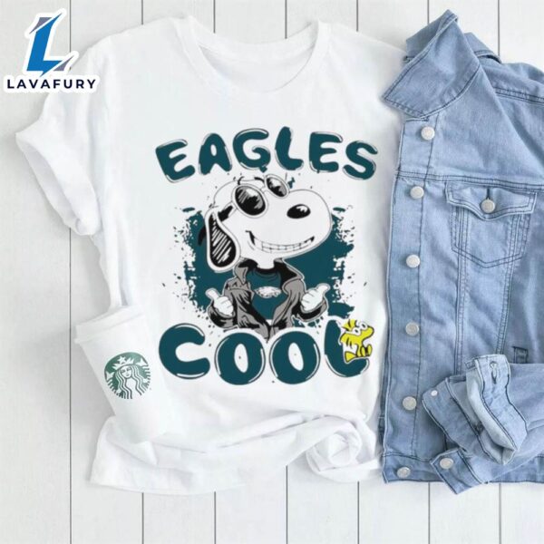 Happy Snoopy Cartoon Philadelphia Eagles Cool Logo 2024 Shirt