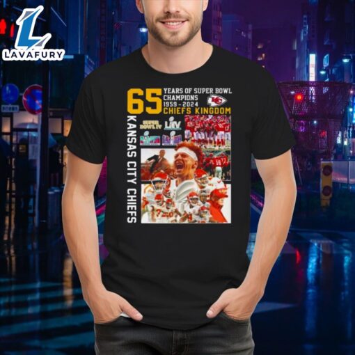 Kansas City Chiefs 65 Years Of Super Bowl Champions 1959-2024 Shirt