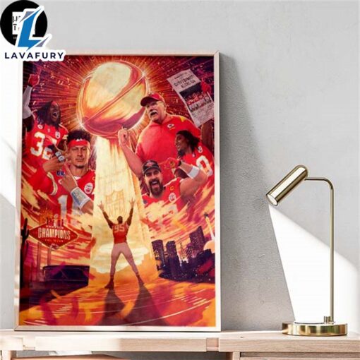 Kansas City Chiefs Super Bowl Champions Lviii 2024 When The Lights Are Bright We Shine Canvas