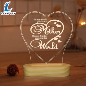 Love 3D Night Light LED Illusion Table Lamp for Mom