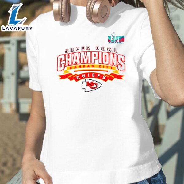 Men’s Kansas City Chiefs 2023 Super Bowl Lvii 57 Champions Shirt
