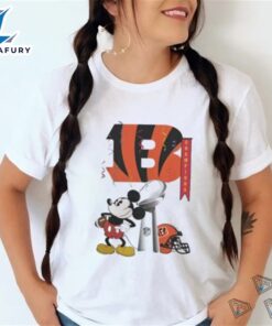 Mickey Mouse Nfl Cincinnati Bengals Football Super Bowl Champions Helmet Logo T Shirt