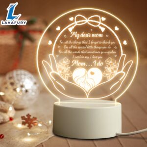 Mother’s Day Birthday Personalized Gift USB LED 3D Night Light Bedroom