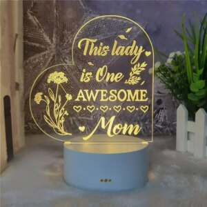Mother’s Day Gift-LED Acrylic 3D Mother’s Day Greeting Gift Light