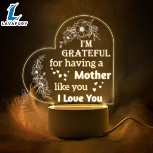 Mothers Day Gifts Birthday Gifts For Mom Acrylic Usb Low Power Engraved Night Light