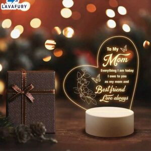 Mother’s Day Gifts for mom, Heart shape 3D 6 LED Lamp