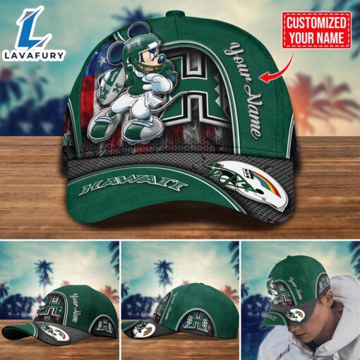 NCAA Hawaii Rainbow Warriors Mickey Cap Trending New Arrivals Custom Cap