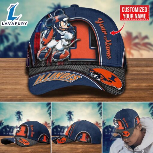 NCAA Illinois Fighting Illini Mickey Cap Trending New Arrivals Custom Cap