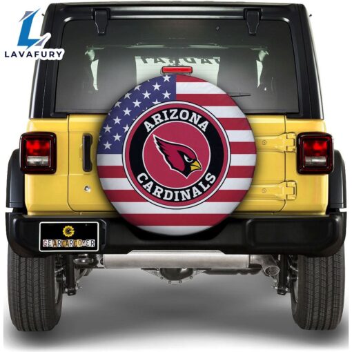 NFL Arizona Cardinals Spare Tire Covers Custom US Flag Style