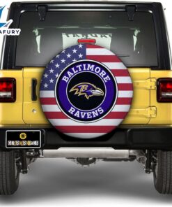 NFL Baltimore Ravens Spare Tire Covers Custom US Flag Style