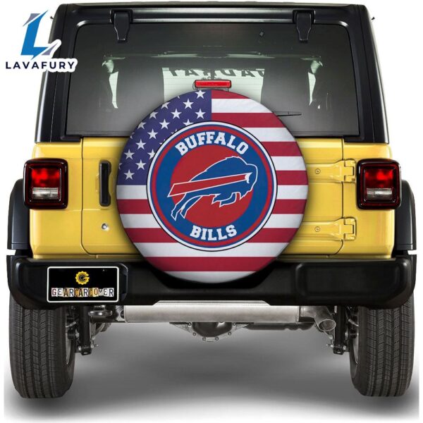 NFL Buffalo Bills Spare Tire Covers Custom US Flag Style