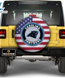 NFL Carolina Panthers Spare Tire Covers Custom US Flag Style
