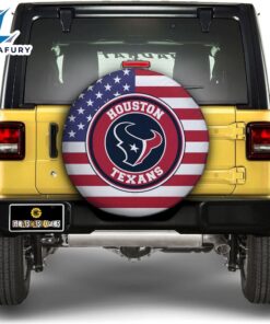 NFL Houston Texans Spare Tire Covers Custom US Flag Style