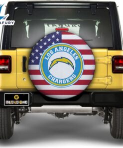 NFL Los Angeles Chargers Spare Tire Covers Custom US Flag Style