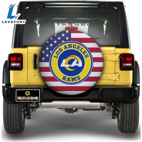 NFL Los Angeles Rams Spare Tire Covers Custom US Flag Style