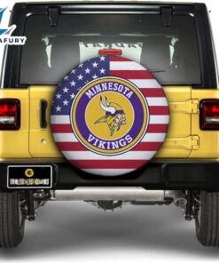 NFL Minnesota Vikings Spare Tire Covers Custom US Flag Style