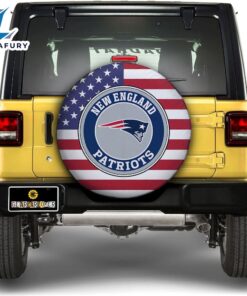 NFL New England Patriots Spare Tire Covers Custom US Flag Style