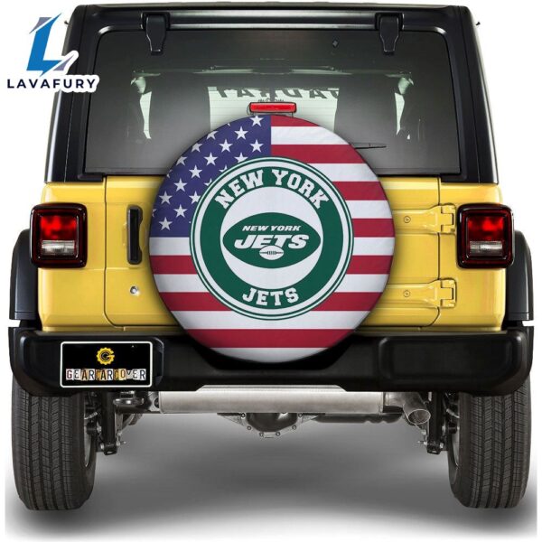 NFL New York Jets Spare Tire Covers Custom US Flag Style