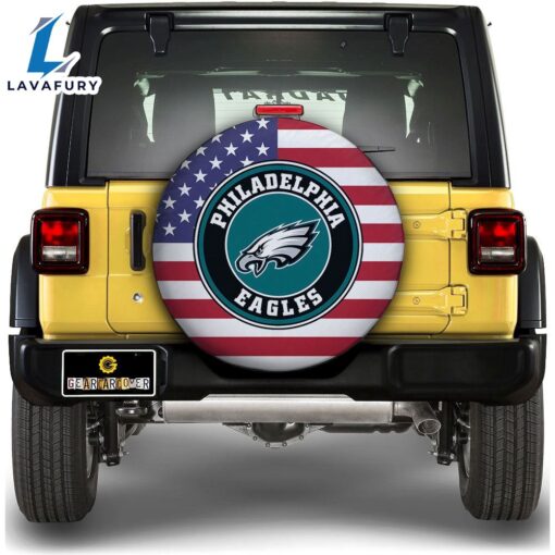 NFL Philadelphia Eagles Spare Tire Covers Custom US Flag Style