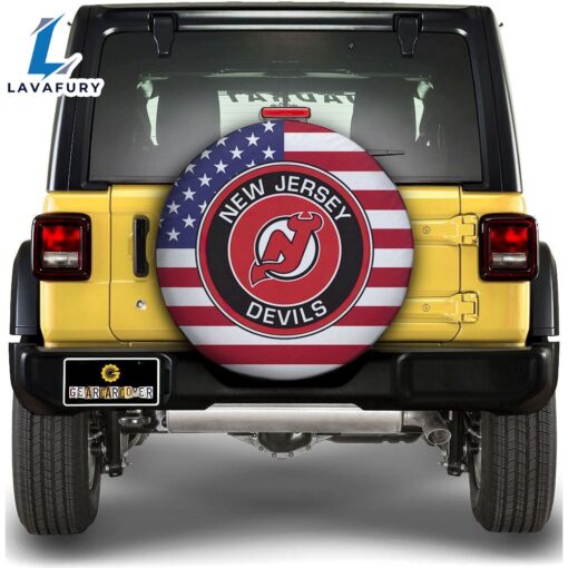 New Jersey Devils Spare Tire Covers Custom US Flag Style