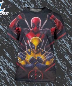 New Promotional Art Featuring Deadpool And Wolverine In Deadpool 3 All Over Print Shirt