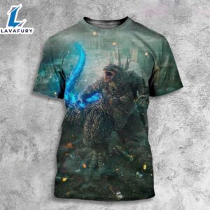 New Promotional Image For Godzilla Movie 2024 Minus One 3d T-Shirt