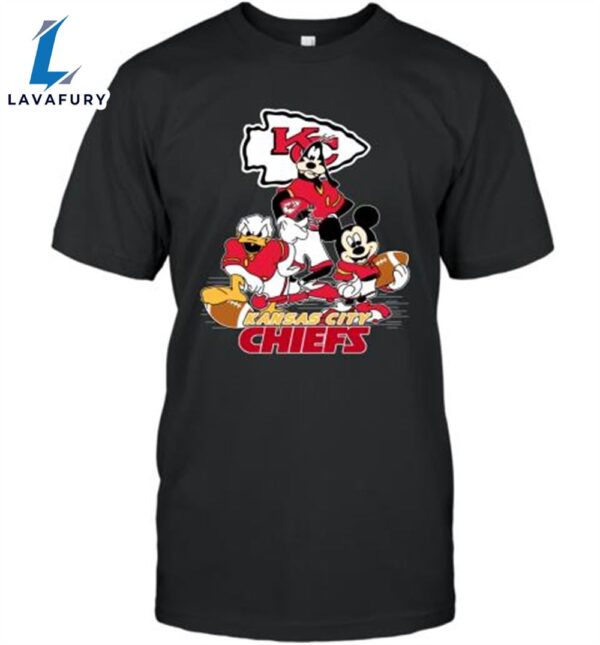 Nfl Kansas City Chiefs Mickey Mouse 2024 Donald Duck Goofy Football T Shirt