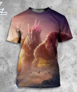 Nice Exclusive Newly Textless Poster For Godzilla X Kong 2024 The New Empire Kaiju Movie 3d T-Shirt
