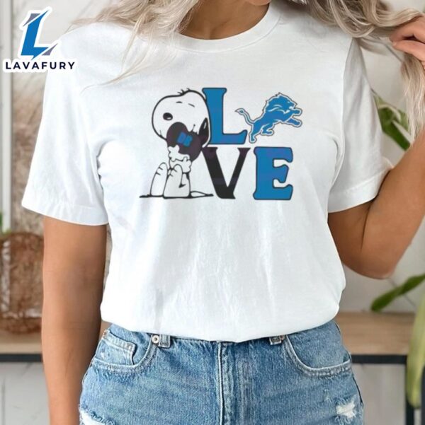 Official Cute Snoopy Love Detroit Lions 2024 T Shirt