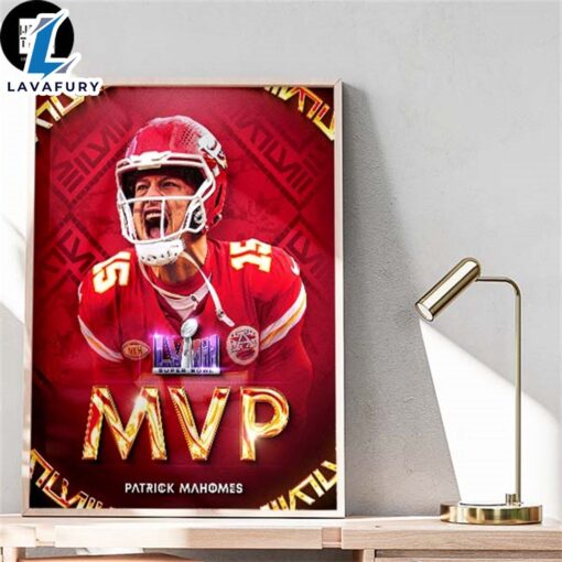 Patrick Mahomes Super Bowl Lviii 2024 Mvp Fan Gifts Home Decor Poster Canvas