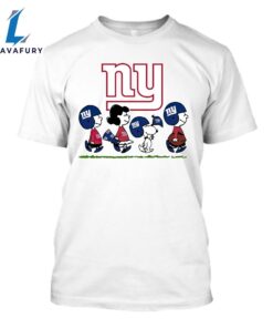 Peanuts Snoopy Football Team With The New York Giants Nfl Merch T-Shirt